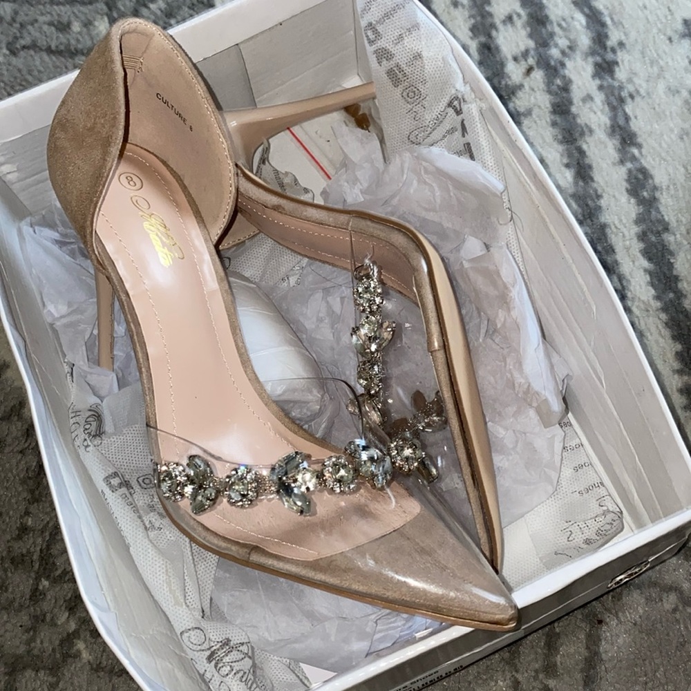 Never worn embellished heels size 8